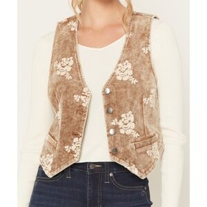Mystree corduroy embroidered vest - NWT